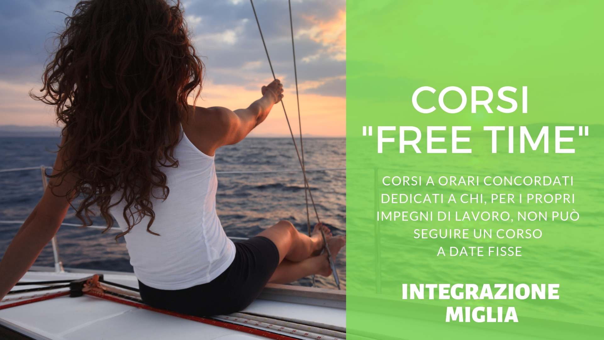 Scuola nautica Blu Oltremare Milano: CORSO FREE-TIME INTEGRAZIONE SENZA LIMITI (12h individuali)
